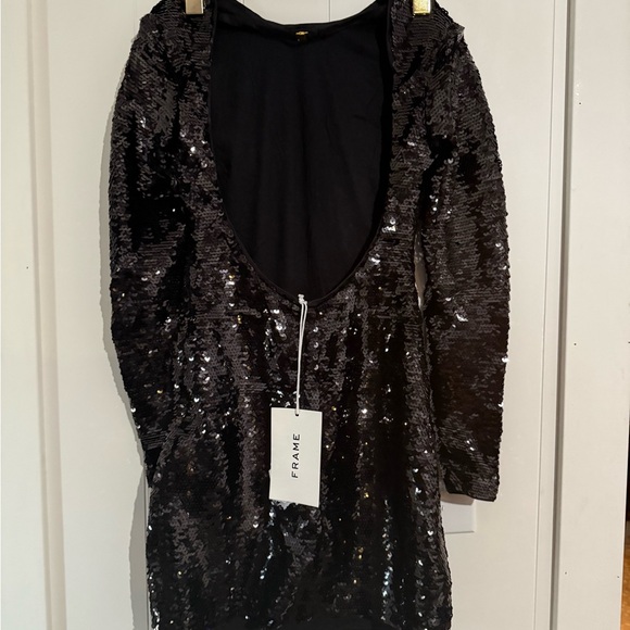 Frame Denim Black Sequin Dress - Picture 2 of 5